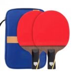 Table Tennis Racket Set 6-Star Carbon with 2 Paddles and Covers