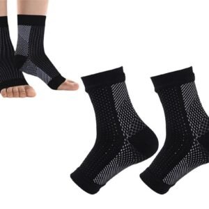 Compression Short Socks Ankle Support Socks -Black / L