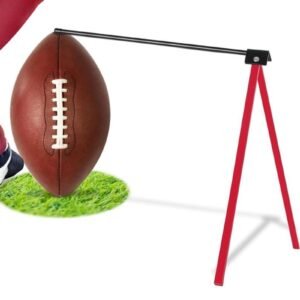 Football Kicking Tee Metal Place Kicking Stand for Field Goal Kicks -Red
