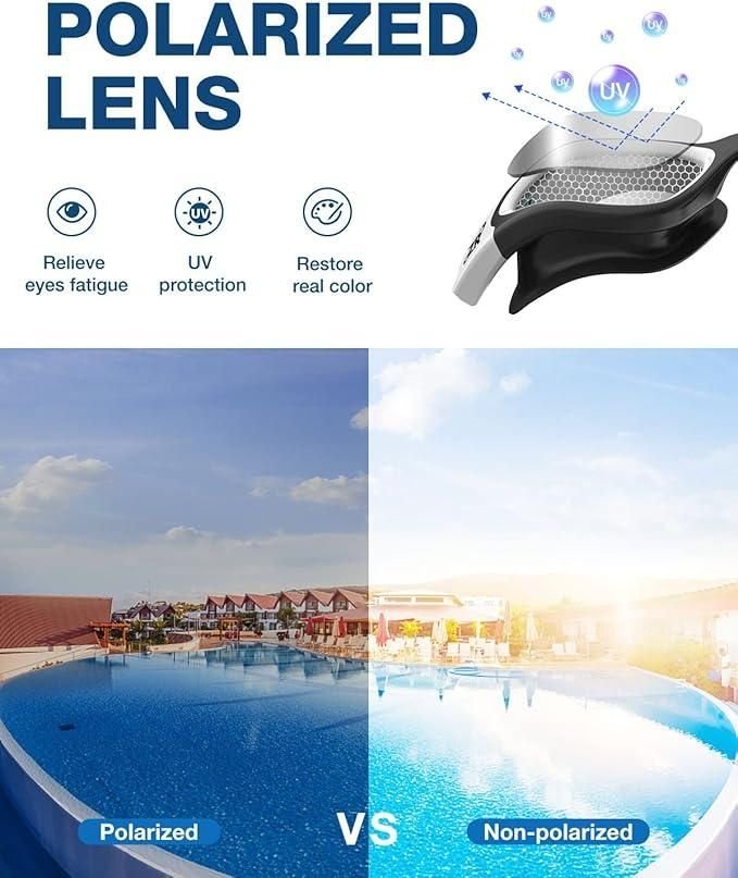 Adult Swimming Goggles Large Frame Anti-Fog UV Protection Silicone Waterproof Swim Glasses Mirrored Lens for Men and Women-White 3 Adult Swimming Goggles Large Frame Anti-Fog UV Protection Silicone Waterproof Swim Glasses Mirrored Lens for Men and Women-White - image 3