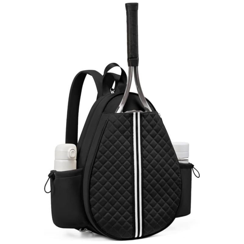 Crossbody Lightweight Multifunctional Waterproof Tennis Racket Bag for Men and Women Suitable for Pickleball Badminton and Tennis-Black 1 Crossbody Lightweight Multifunctional Waterproof Tennis Racket Bag for Men and Women Suitable for Pickleball Badminton and Tennis-Black