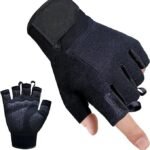 Fitness Gloves Half Finger Breathable Non Slip Weightlifting Training Workout Palm Support For Men And Women – Black M