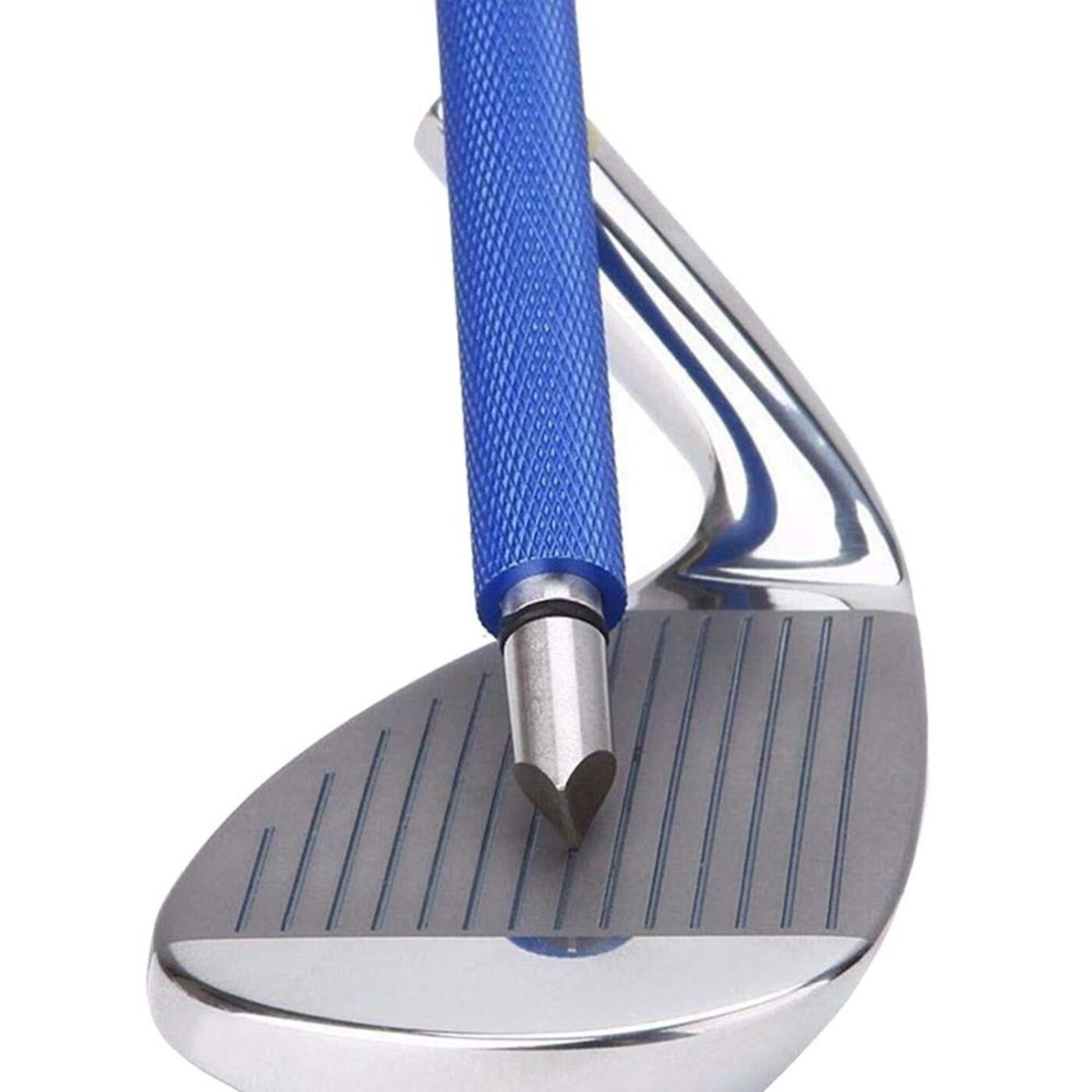 Golf Club Groove Cleaning Tool Wedge and Iron Groove Sharpener Golf Accessory - Blue 1 Golf Club Groove Cleaning Tool Wedge and Iron Groove Sharpener Golf Accessory – Blue