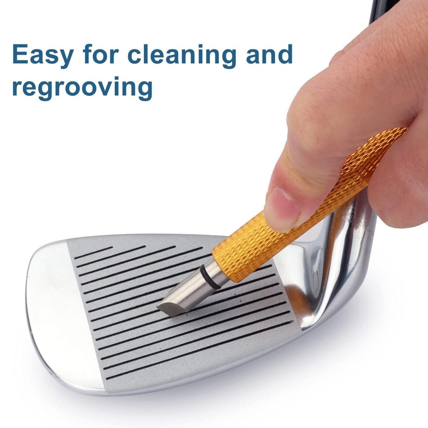 Golf Club Groove Cleaning Tool Wedge and Iron Groove Sharpener Golf Accessory - Blue 2 Golf Club Groove Cleaning Tool Wedge and Iron Groove Sharpener Golf Accessory – Blue - image 2