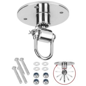 3PCS Heavy Duty Speed Bag Mount Hardware Set with Quick Release Pin Boxing Accessories Silver