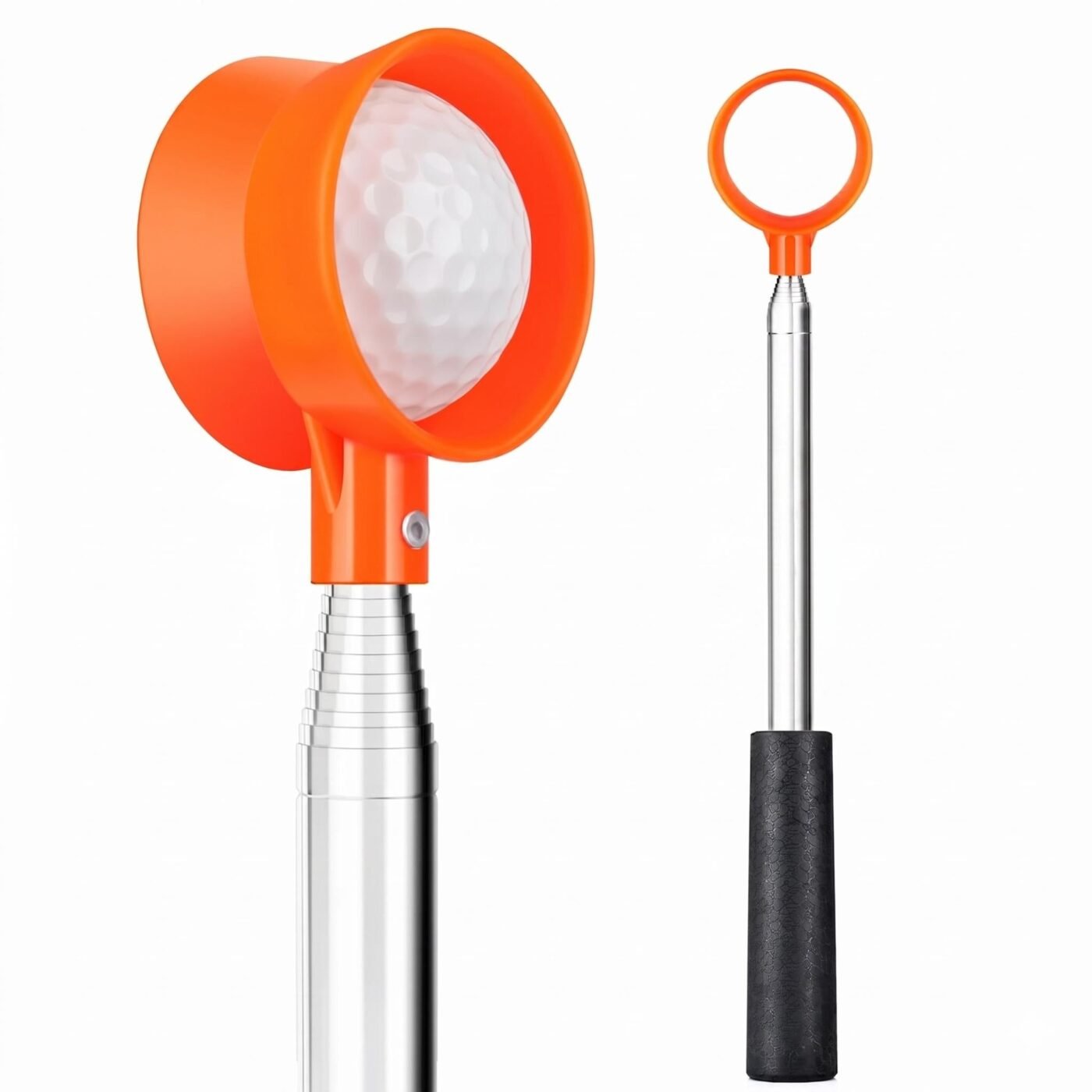 Hexagonal Aluminum Telescopic Golf Ball Retriever - 12FT 1 Hexagonal Aluminum Telescopic Golf Ball Retriever - 12FT