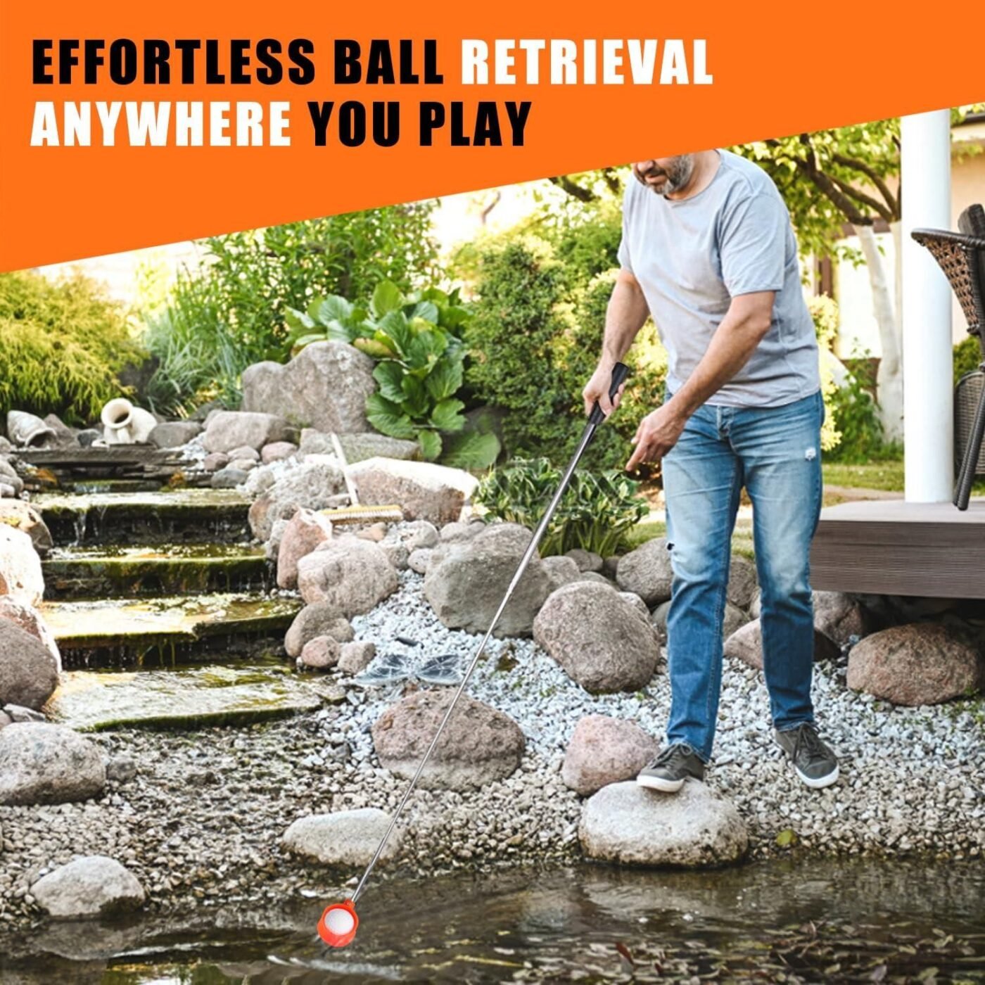 Hexagonal Aluminum Telescopic Golf Ball Retriever - 12FT 7 Hexagonal Aluminum Telescopic Golf Ball Retriever - 12FT - Image 7