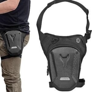 Motorcycle Leg Bag Mens Motorcycle Waist Bag with Hard Shell Multifunctional Thigh Bag for Outdoor Travel