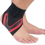 A Pair of Sports Ankle Sleeve Compression Anti-sprain Protection Socks Outdoor Sports Climbing Equipment-Red L