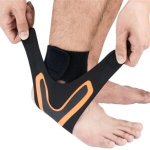 A Pair of Sports Ankle Sleeve Compression Anti-sprain Protection Socks Outdoor Sports Climbing Equipment-Orange XL