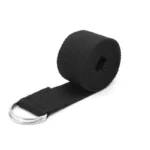 Sport Yoga Stretch Strap D-Ring Belt Gym Waist Leg Fitness 180Cm Adjustable Belt Black