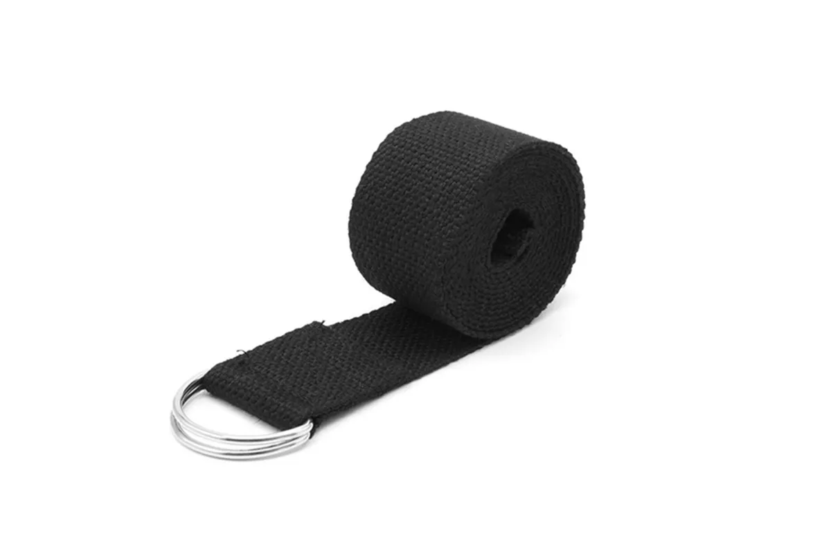 Sport Yoga Stretch Strap D-Ring Belt Gym Waist Leg Fitness 180Cm Adjustable Belt Black 1 Sport Yoga Stretch Strap D-Ring Belt Gym Waist Leg Fitness 180Cm Adjustable Belt Black