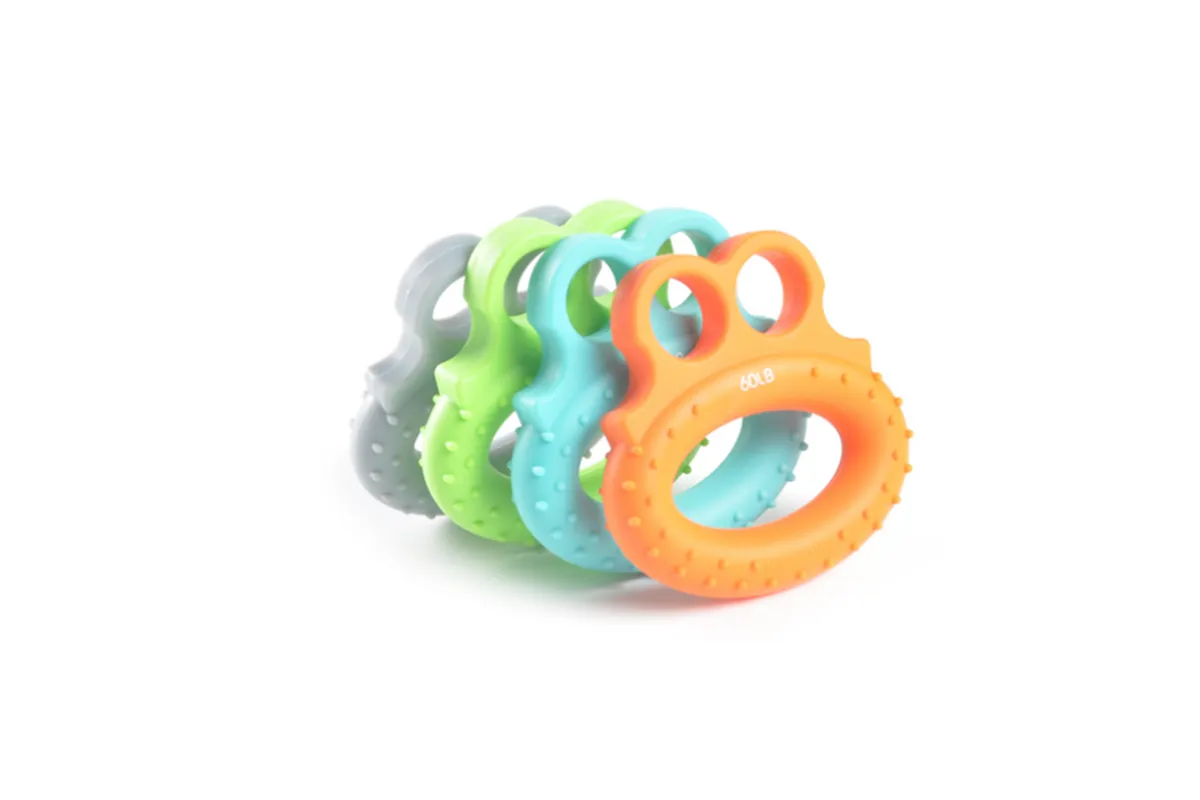 Strength Trainer Frog Points Finger Grip Ring Hand Grip Finger Strengtheners Grey 80Lb 3 Strength Trainer Frog Points Finger Grip Ring Hand Grip Finger Strengtheners Grey 80Lb - image 3