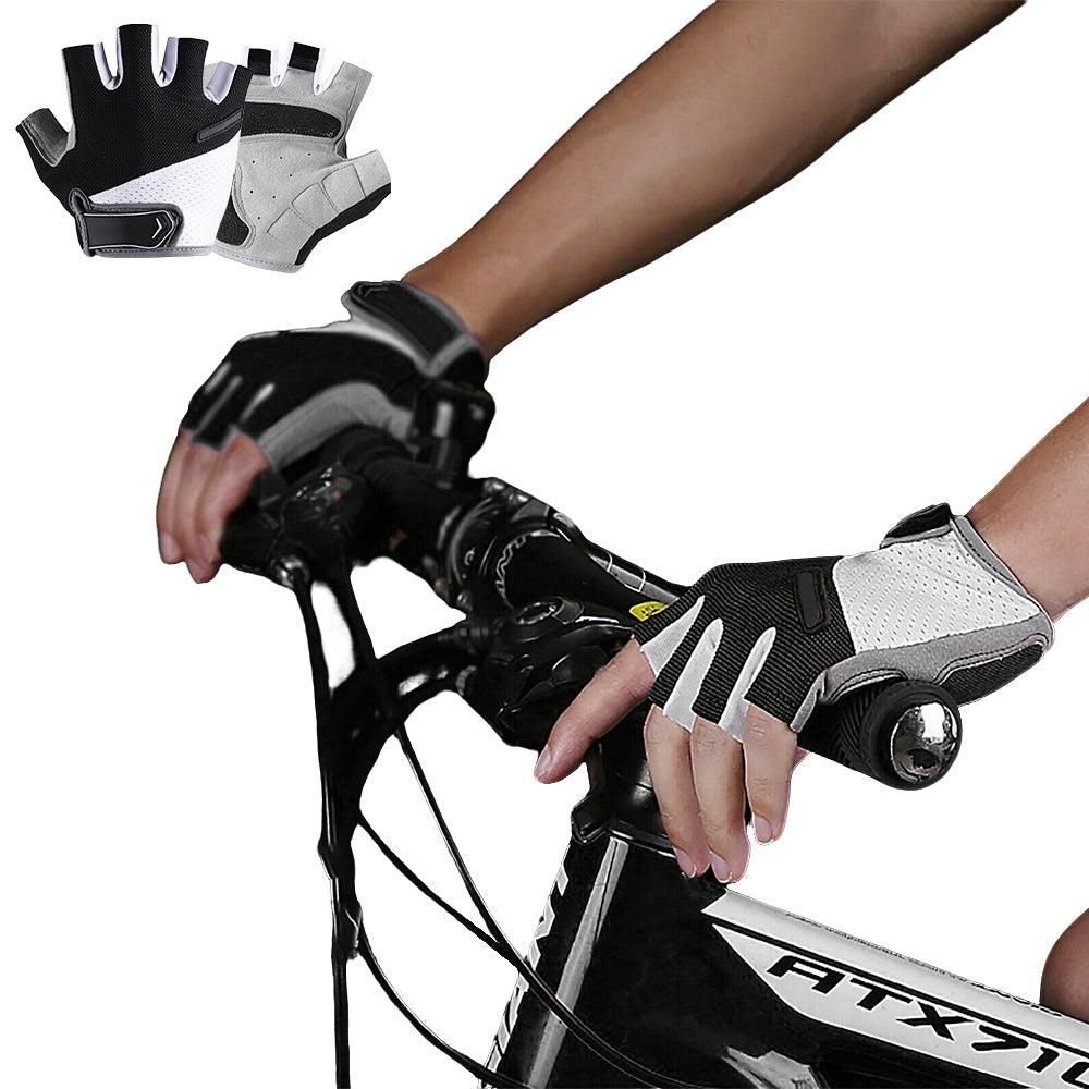 1 Pair Cycling Half Finger Bike Gloves With Anti Slip Pad For Unisex - Black M 2 1 Pair Cycling Half Finger Bike Gloves With Anti Slip Pad For Unisex – Black M - image 2