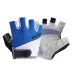1 Pair Cycling Half Finger Bike Gloves With Anti Slip Pad For Unisex – Blue XL