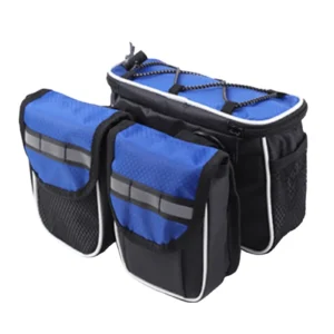 Detachable Bicycle Front Frame Tube Crossbody Storage Bag Blue
