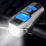 Bike Light Set Speedometer LED Bike Lights Horn LCD USB Bike Tail Light Blue