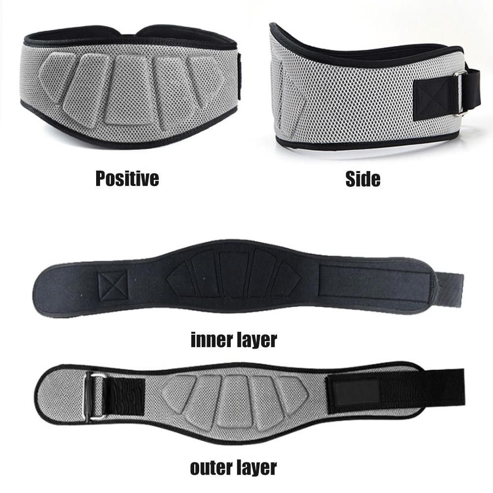 Weightlifting Belt for Men and Women Gray Adjustable Gym Training Powerlifting Back Support Belt Gray XL 3 Weightlifting Belt for Men and Women Gray Adjustable Gym Training Powerlifting Back Support Belt Gray XL - image 3