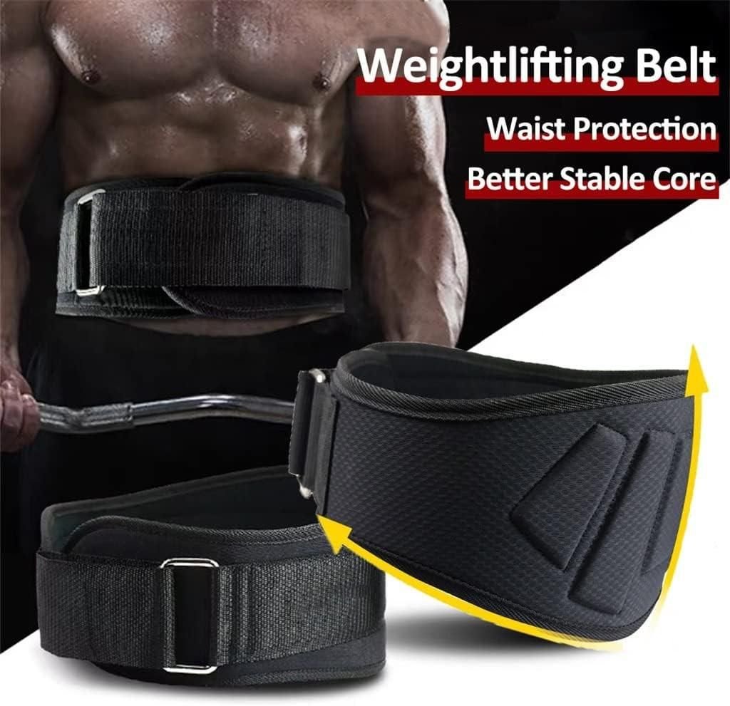 Weightlifting Belt for Men and Women Black Adjustable Gym Training Powerlifting Back Support Belt Black M 3 Weightlifting Belt for Men and Women Black Adjustable Gym Training Powerlifting Back Support Belt Black M - image 3