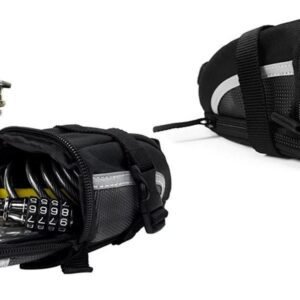 ICB Bicycle Strap-On Bike Saddle Bag – Fits Cleverly Under your Seat – The Strap Mount Design keeps the bag securely in place