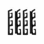 6-Rod Wall Mount Fishing Rod Holder Horizontal Black Fishing Rod Storage Rack