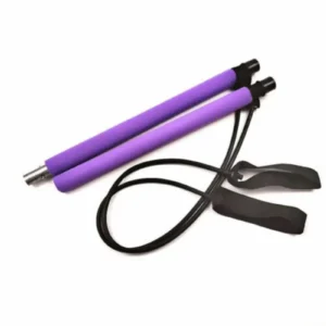 Portable Pilates Stretch Rope Gym Stick Yoga Exercise Bar Pilates Trainer Rope – Purple