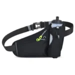 Sport Hydration Belt Bag Portable Breathable Outdoor Running Water Bottle Holder – Black