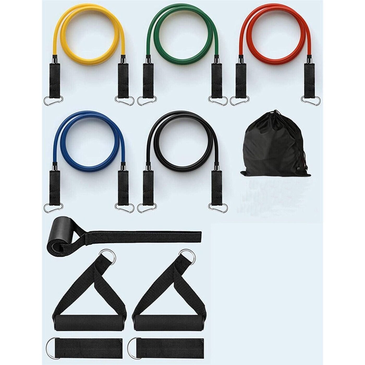 11pcs Resistance Band Set for Yoga Pilates and Fitness Exercises - 150lbs 3 11pcs Resistance Band Set for Yoga Pilates and Fitness Exercises – 150lbs - image 3