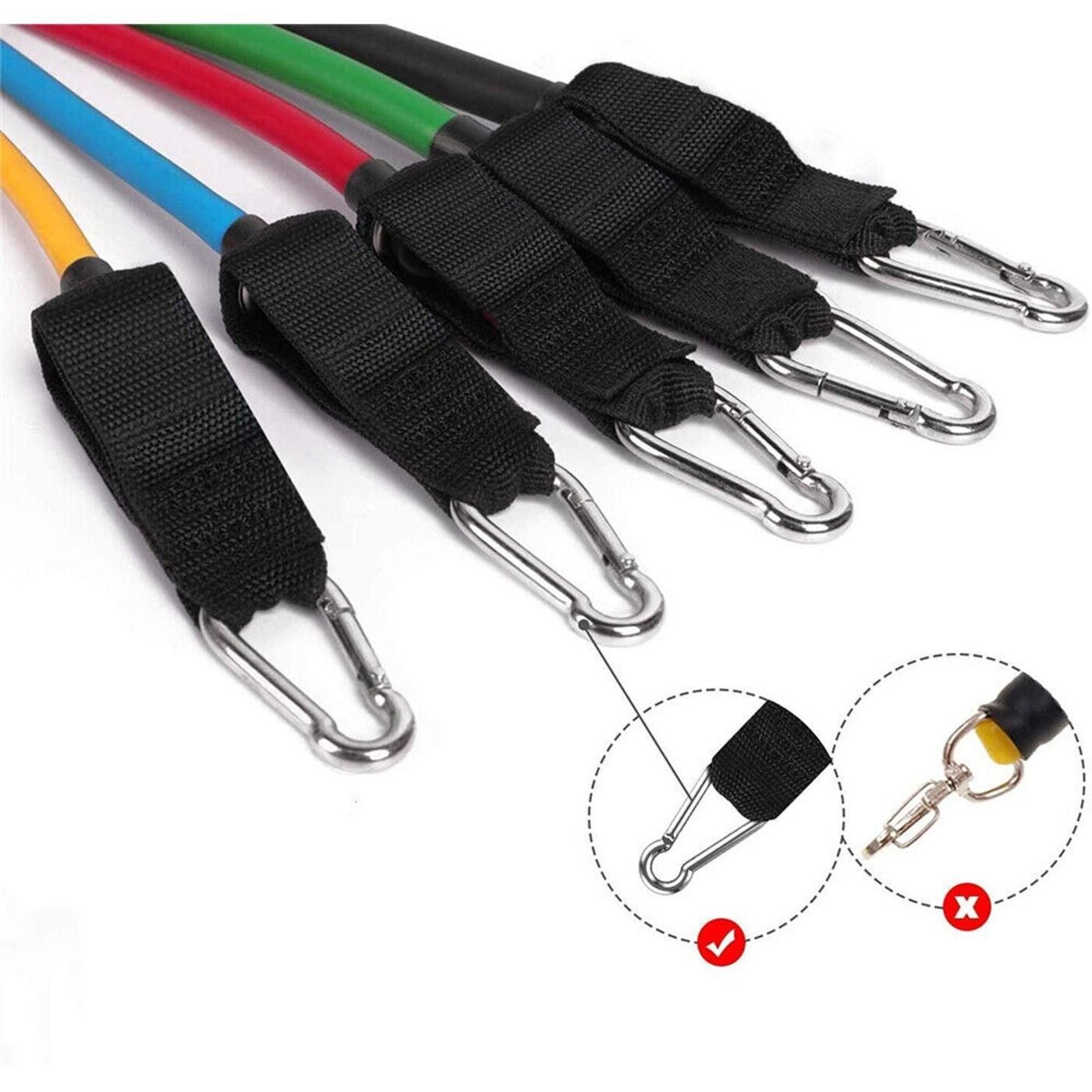 11pcs Resistance Band Set for Yoga Pilates and Fitness Exercises - 150lbs 4 11pcs Resistance Band Set for Yoga Pilates and Fitness Exercises – 150lbs - image 4