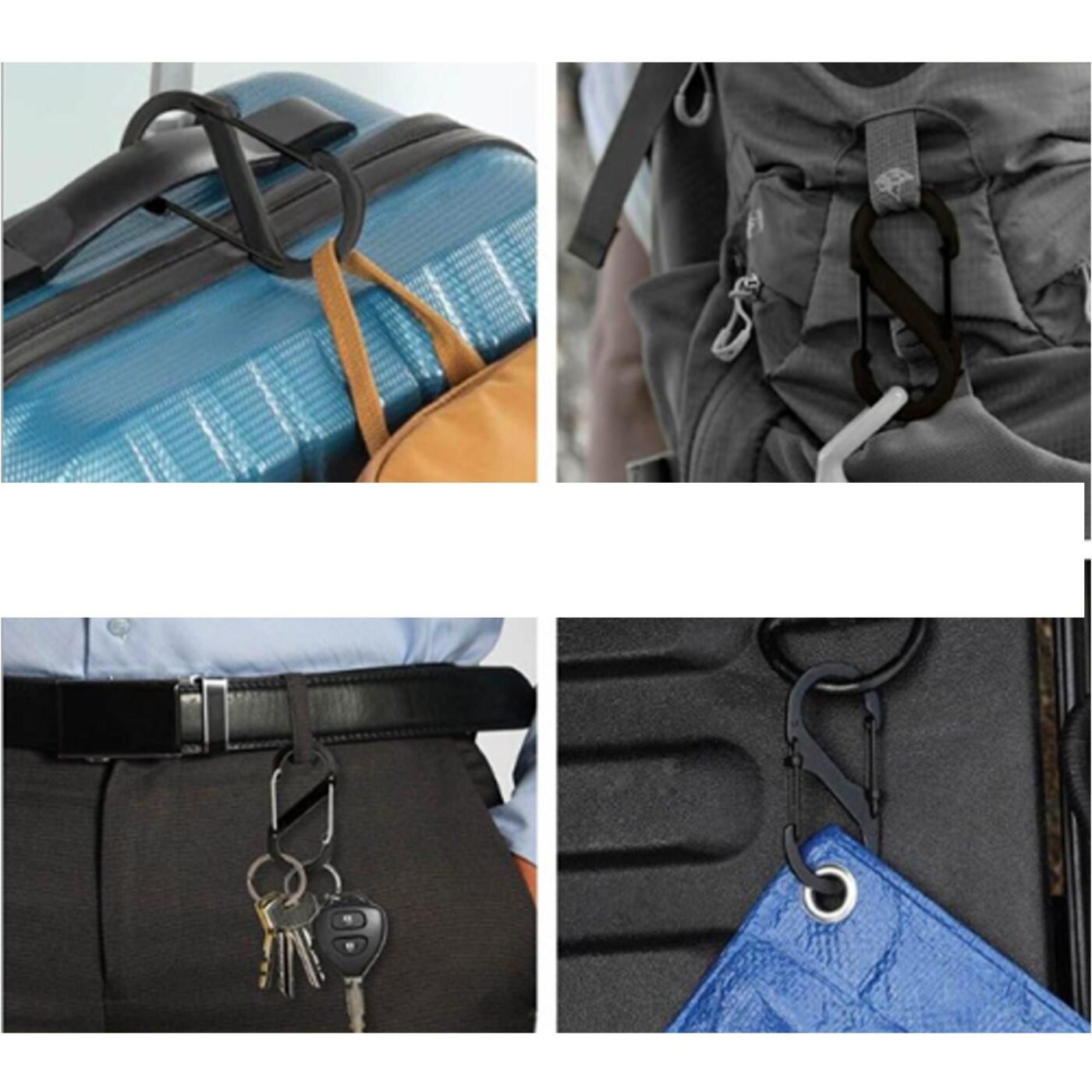 3pcs Heavy Duty Dual S-Biner Carabiner Hooks Multi-Size Handy Hardware 4 3pcs Heavy Duty Dual S-Biner Carabiner Hooks Multi-Size Handy Hardware - image 4