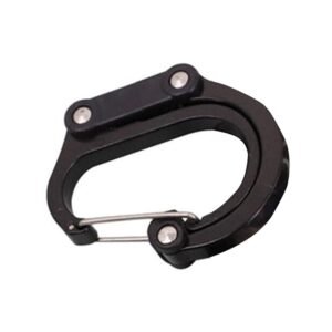 Travel Carabiner Clip Rotating Buckle Fastener for Luggage – Black