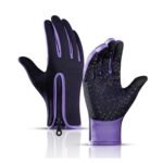 Touch Screen Snow Cycling Hand Gloves – Purple M