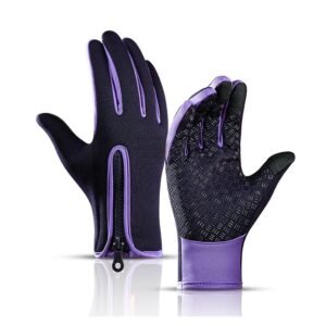 Touch Screen Snow Cycling Hand Gloves – Purple M