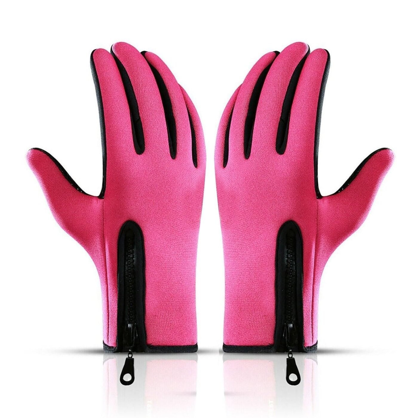 Touch Screen Snow Cycling Hand Gloves - Pink L 3 Touch Screen Snow Cycling Hand Gloves – Pink L - image 3