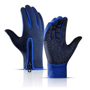 Touch Screen Snow Cycling Hand Gloves – Dark Blue M