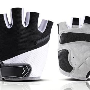 1 Pair Cycling Half Finger Bike Gloves With Anti Slip Pad For Unisex – Black & L