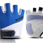 1 Pair Cycling Half Finger Bike Gloves With Anti Slip Pad For Unisex – Blue & XL