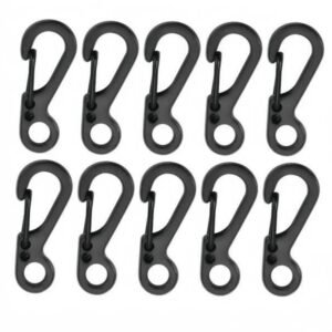 10Pcs Mini Carabiner Clip Metal Spring Snap Hooks Paracord Lanyard Hanging Clips