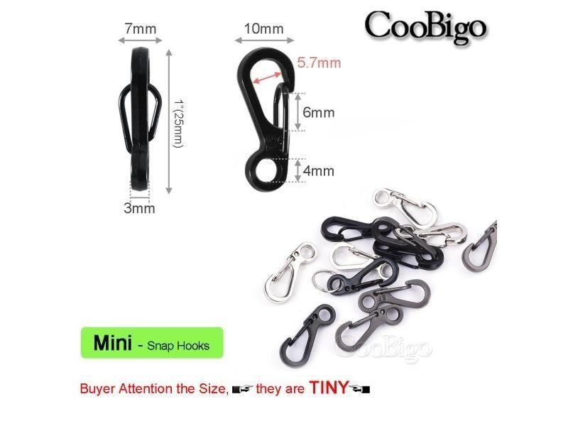 10Pcs Mini Carabiner Clip Metal Spring Snap Hooks Paracord Lanyard Hanging Clips 2 10Pcs Mini Carabiner Clip Metal Spring Snap Hooks Paracord Lanyard Hanging Clips - image 2