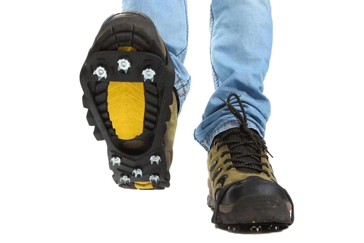 2 Pairs Ice Cleats Traction Crampons Snow Grips with 8 Spikes for Boots Shoes - For EU34-40 3 2 Pairs Ice Cleats Traction Crampons Snow Grips with 8 Spikes for Boots Shoes – For EU34-40 - image 3