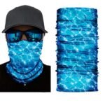 Cycling Mask Neck Tube Warmer Reusable Windproof Scarf UV Resistance Outdoor Sports Washable Face Neck Mask Cover(Acid Blue)