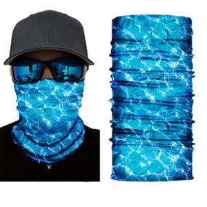 Cycling Mask Neck Tube Warmer Reusable Windproof Scarf UV Resistance Outdoor Sports Washable Face Neck Mask Cover(Acid Blue)