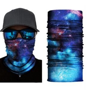 Cycling Mask Neck Tube Warmer Reusable Windproof Scarf UV Resistance Outdoor Sports Washable Face Neck Mask Cover(Navy)