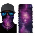 Cycling Mask Neck Tube Warmer Reusable Windproof Scarf UV Resistance Outdoor Sports Washable Face Neck Mask Cover(Purple)