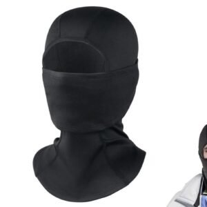 Windproof Thermal Face Mask Headgear for Outdoor Sports – Pure Black
