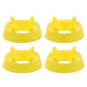 4pcs Football Kicking Tee - Sport Ball Display Rack - Field Goal Kicking Holder Stand - Football Training Equipment Yellow