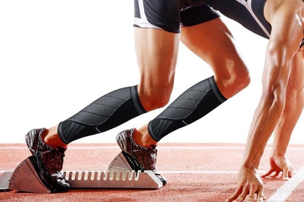 2Pcs Calf Compression Sleeves Support Shin Splints Running Sports Unisex - M 2 2Pcs Calf Compression Sleeves Support Shin Splints Running Sports Unisex – M - image 2