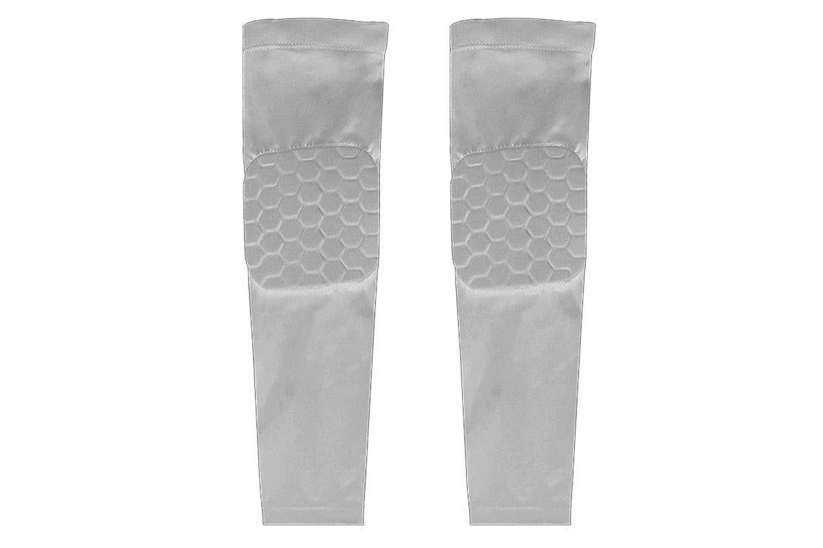 2 Pcs Tennis Elbow Compression Support Sleeve for Golfers Elbow Pain Relief Workout Weightlifting Elbow Brace with Honeycomb Lining -Light Gray / M 2 2 Pcs Tennis Elbow Compression Support Sleeve for Golfers Elbow Pain Relief Workout Weightlifting Elbow Brace with Honeycomb Lining -Light Gray / M - image 2