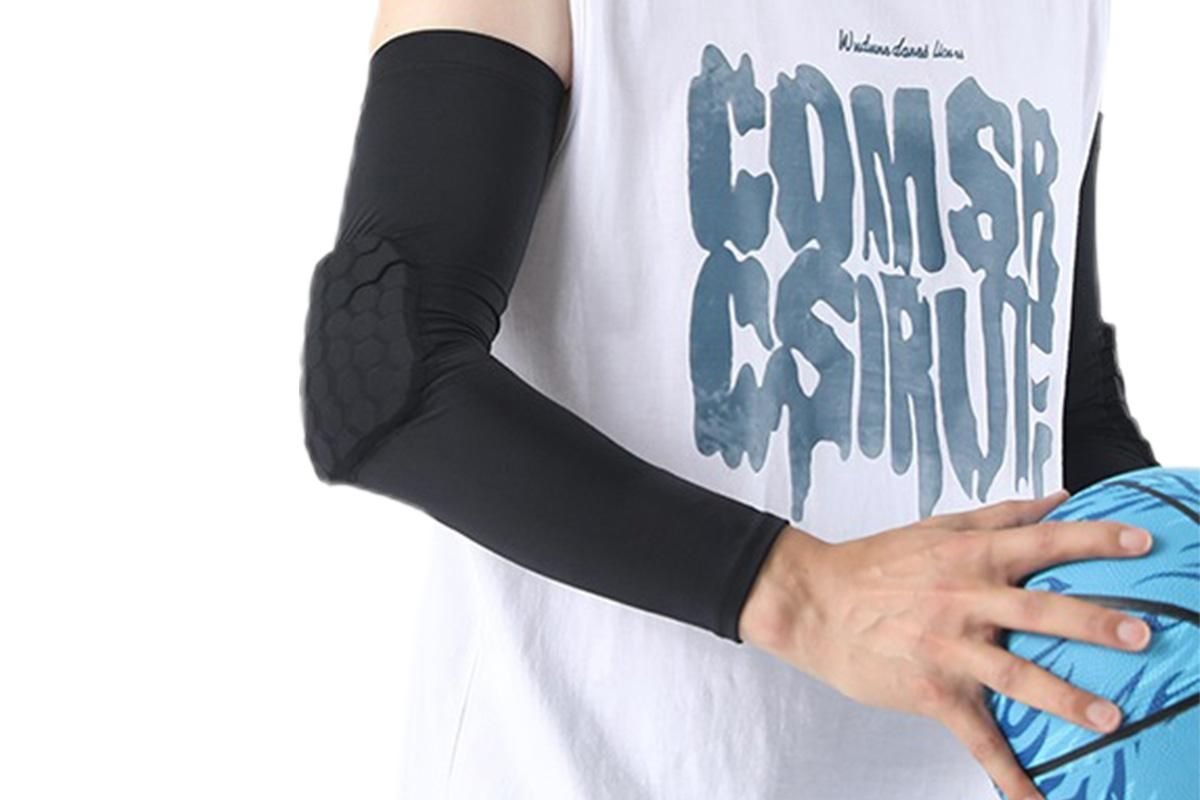 2 Pcs Tennis Elbow Compression Support Sleeve for Golfers Elbow Pain Relief Workout Weightlifting Elbow Brace with Honeycomb Lining -Black / M 3 2 Pcs Tennis Elbow Compression Support Sleeve for Golfers Elbow Pain Relief Workout Weightlifting Elbow Brace with Honeycomb Lining -Black / M - image 3
