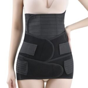 3 in 1 Postpartum Belly Band Waist Shapewear Recovery Girdle After Birth Support – Black & 2XL